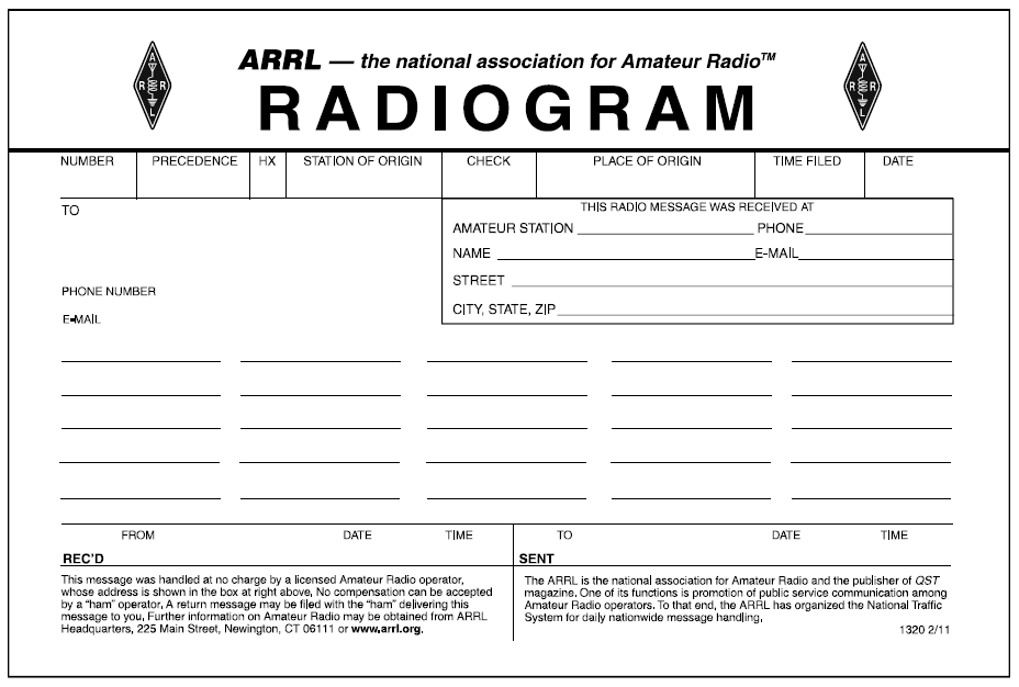 Message form. Message form