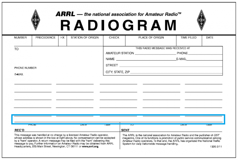 The radiogram's signature part.